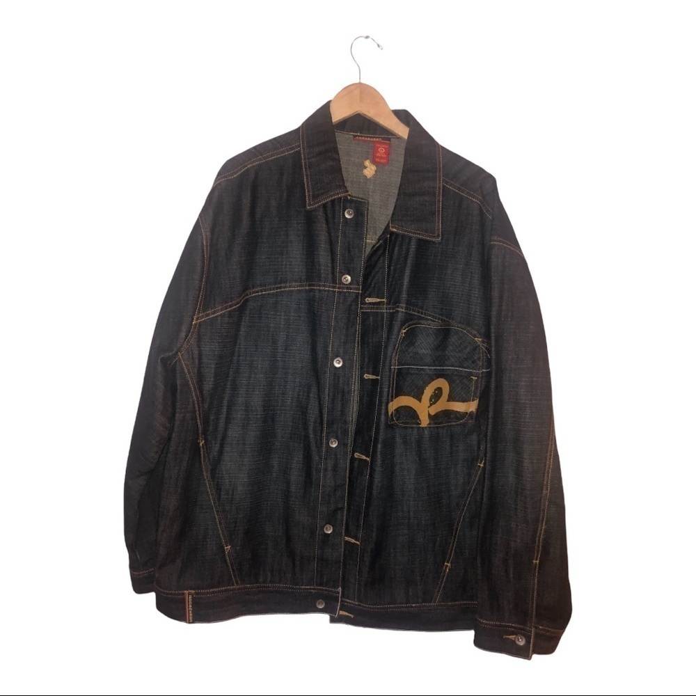 Hip Hop  Mens Rocca wear jeans  jacket Size XL with embroidery Logo